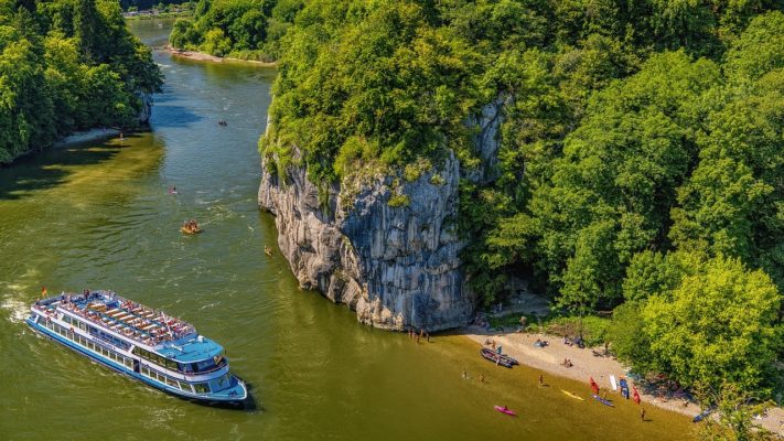 Cruise boat on river in Germany