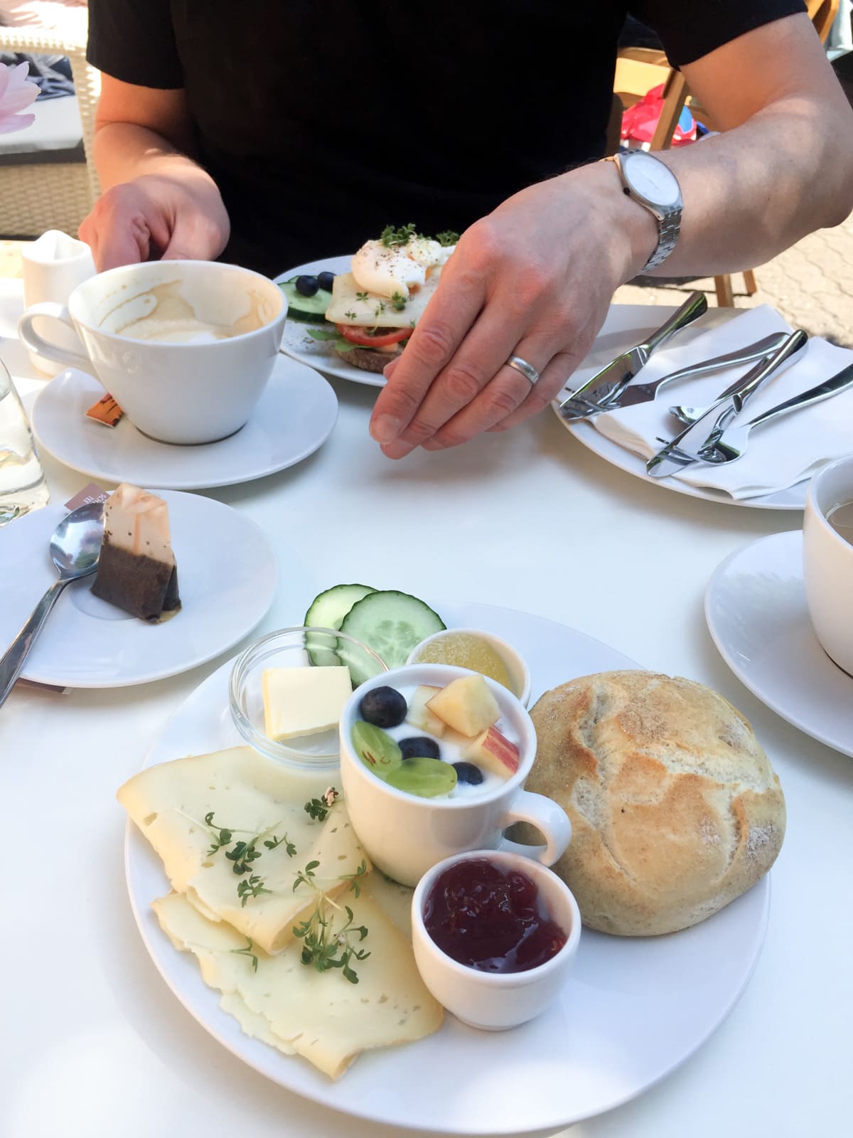 German cafe breakfast 