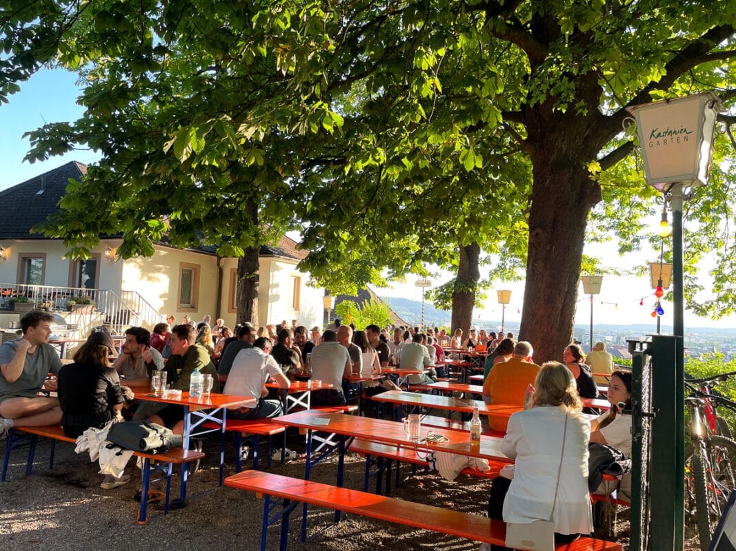 beer garden in Freiburg 