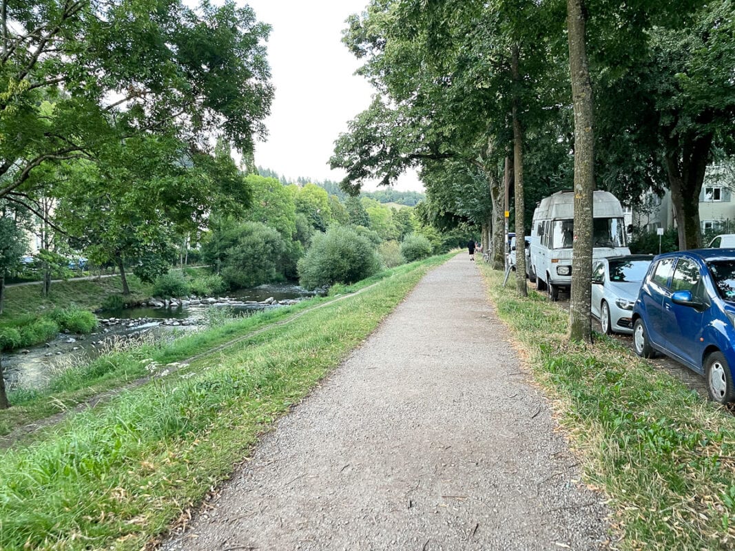 walking path along the Dreisam river 