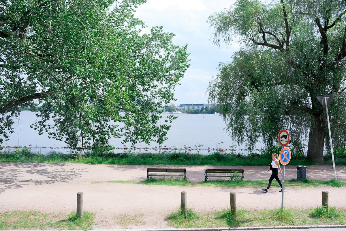 walking path and the Alster