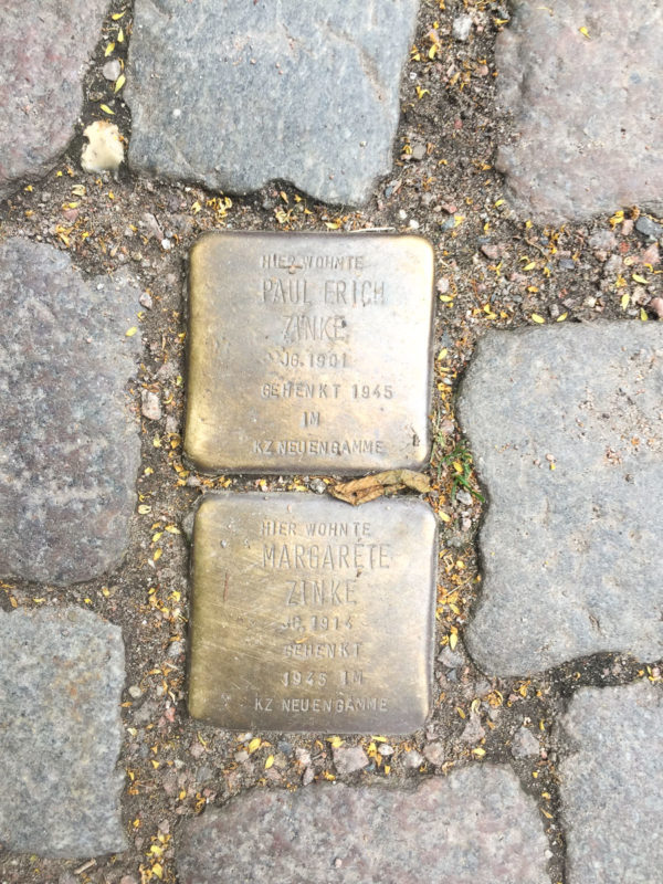 Hamburg brass plaques