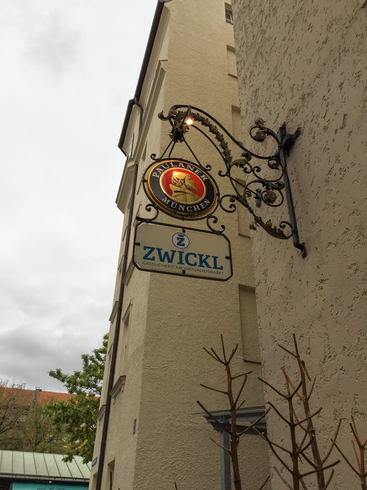 old style Munich beer sign 