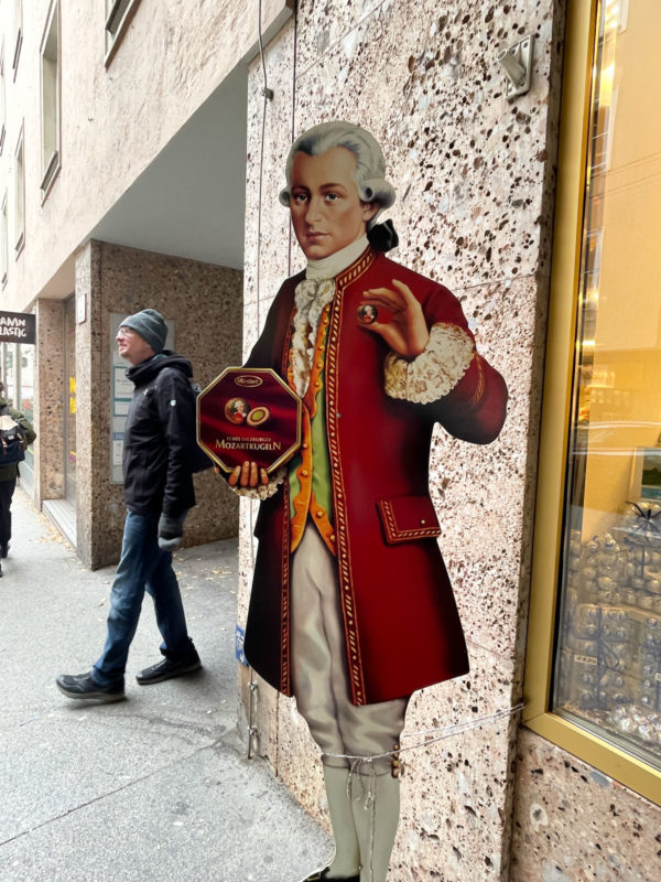 Mozart cut-out in Salzburg