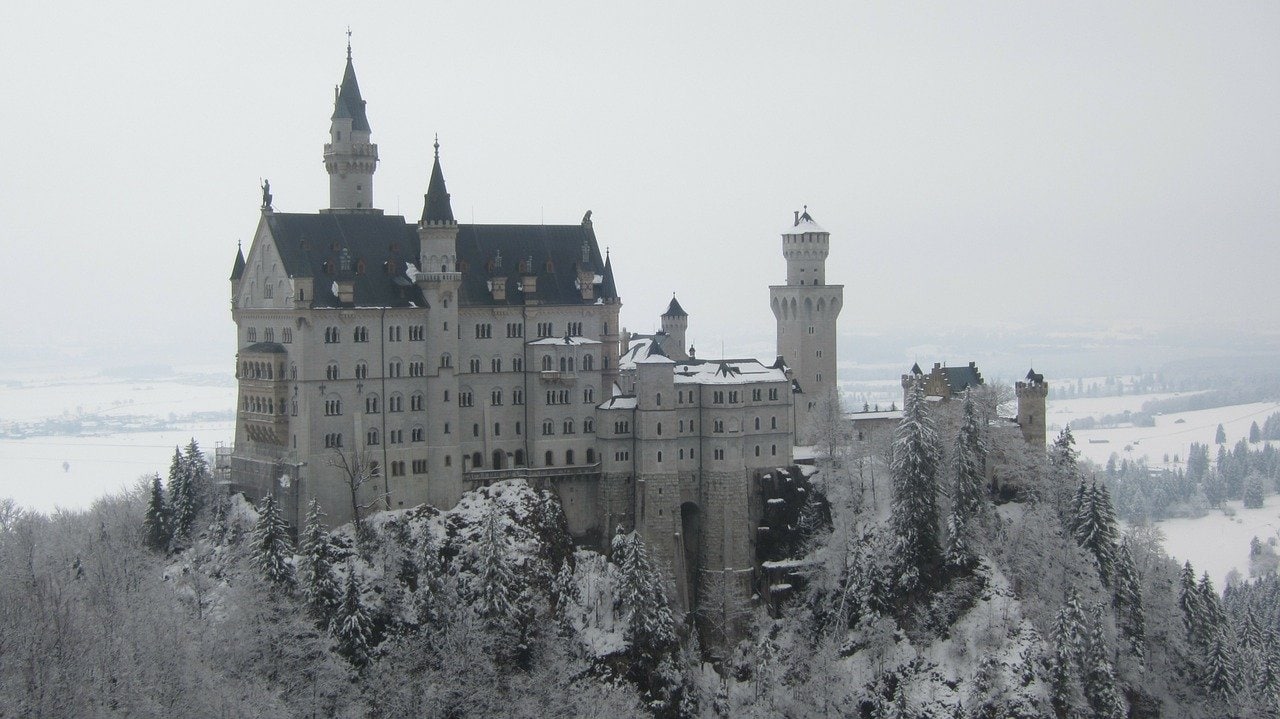 Neuschwanstein castle in winter