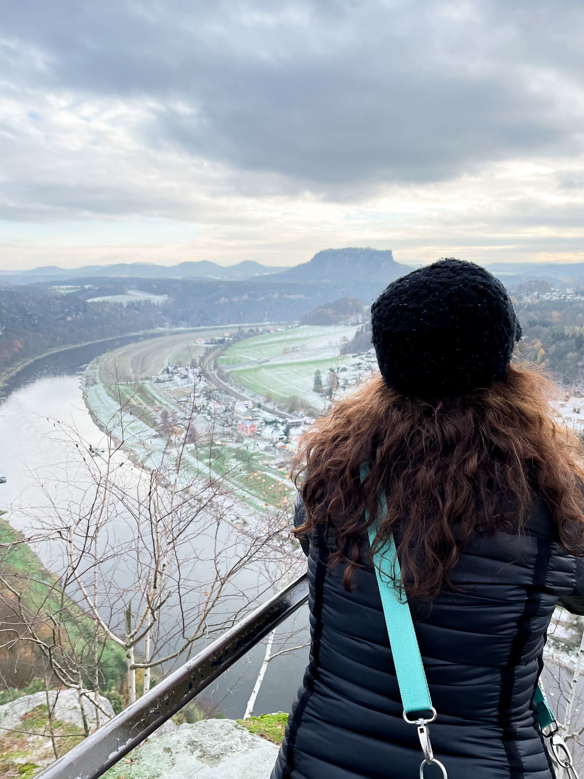 overlooking Elbe River in Saxon Switzerland 