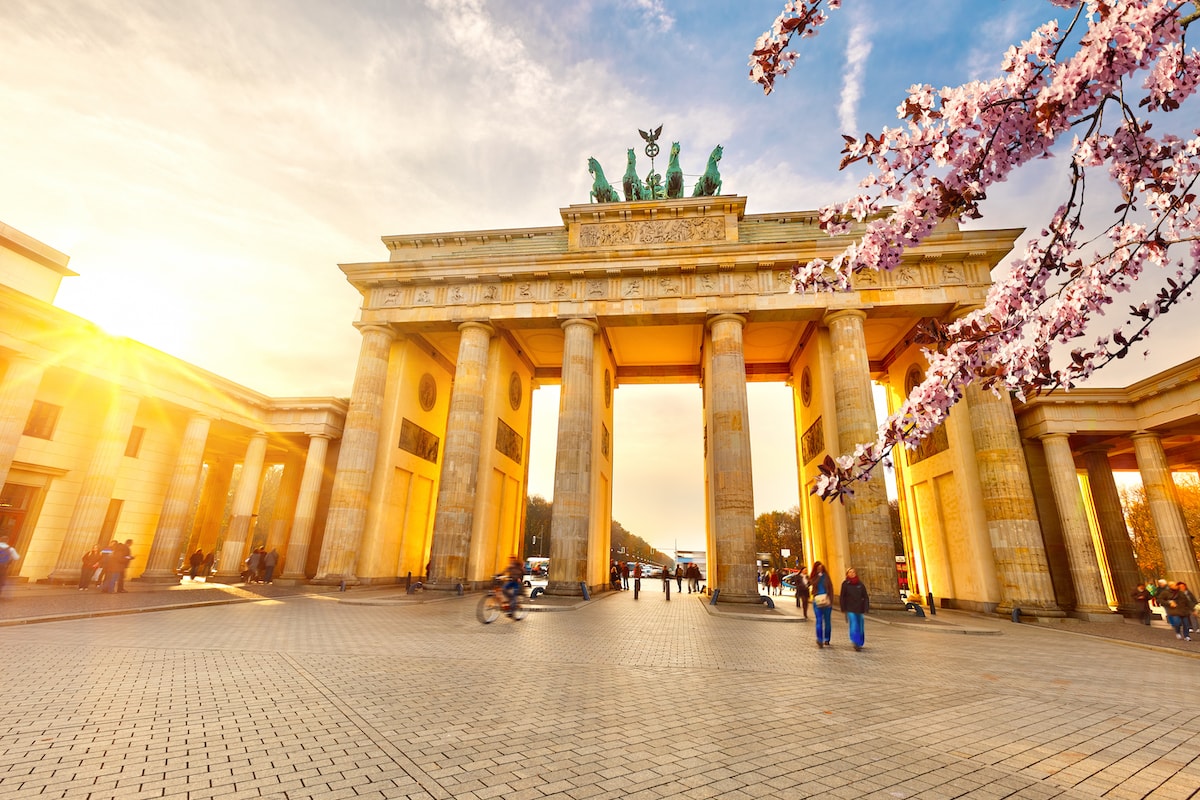 Brandenburg Gate in spring