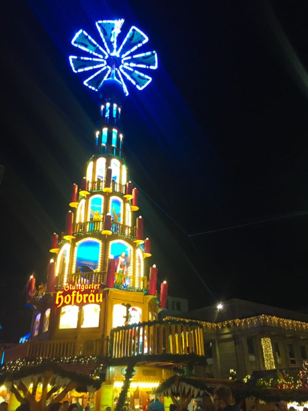 Christmas market pyramid