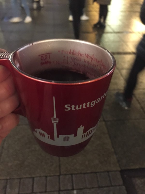 glühwein in local mug