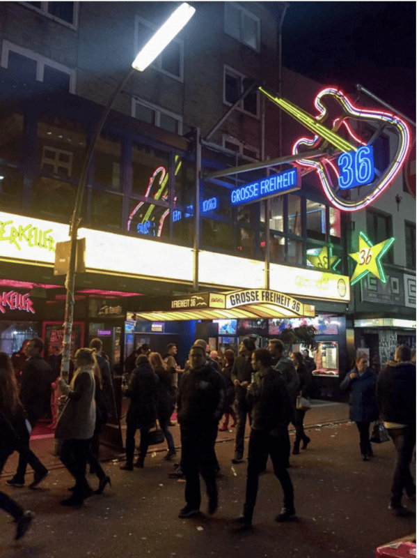 Reeperbahn in night