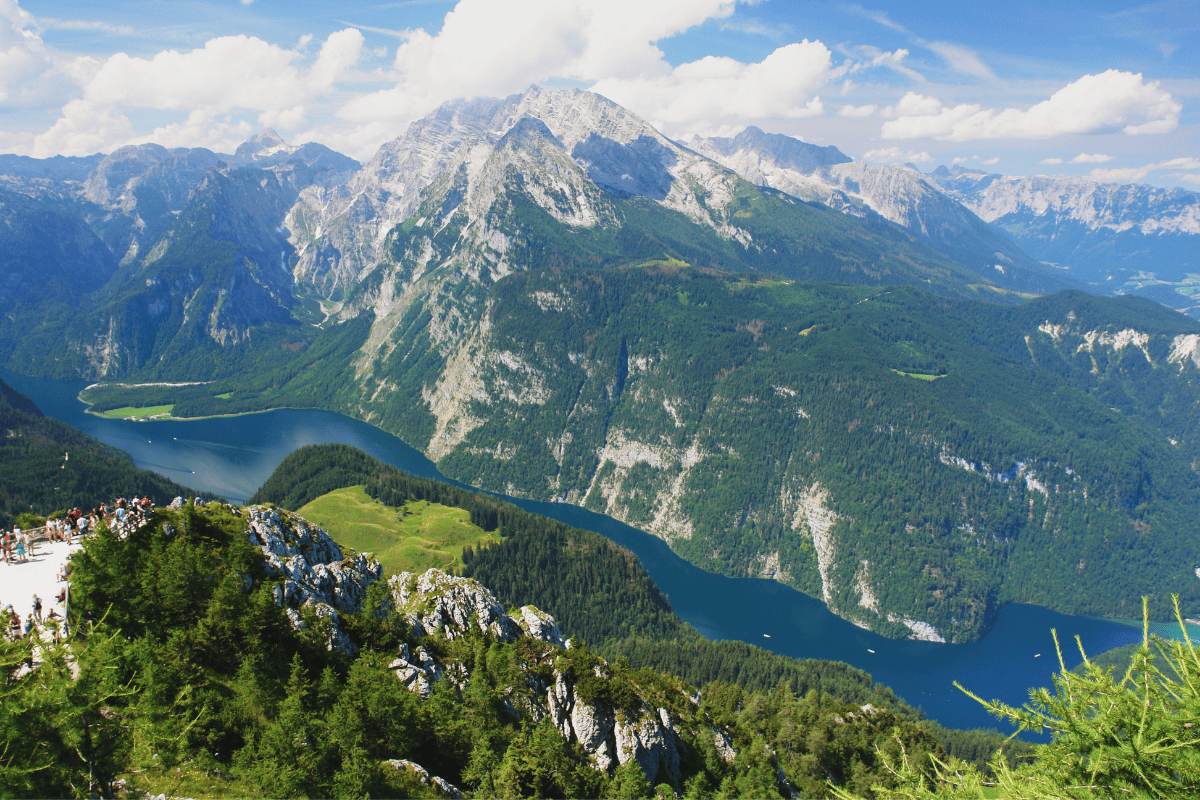 Lake Königssee from mountain top