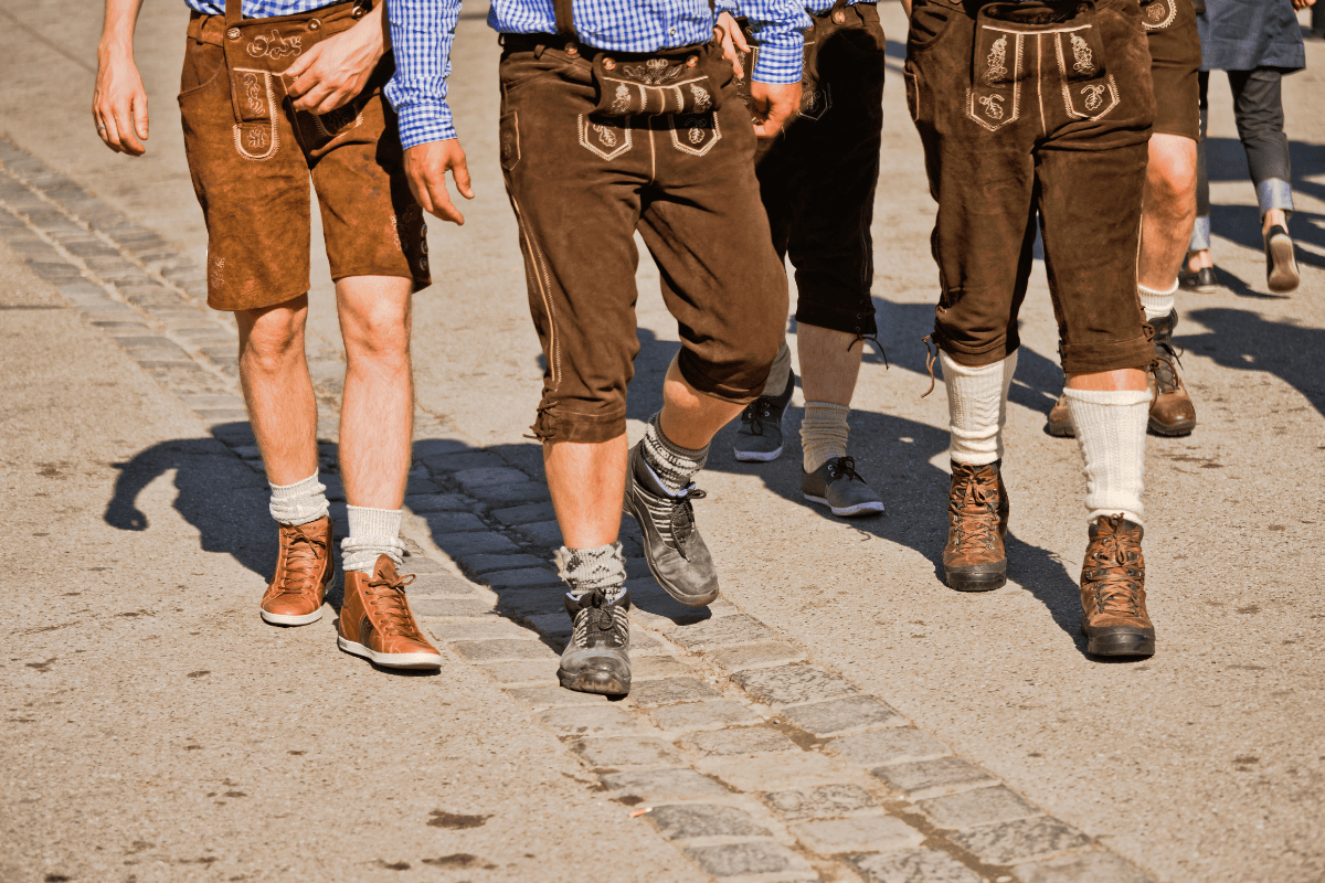 men in Lederhosen